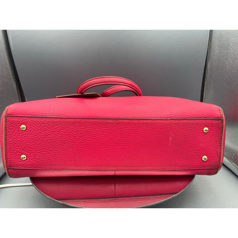 KARL LAGERFELD PARIS Zippy East West Tote in pink leather w/cat whisker tag - Picture 5 of 13